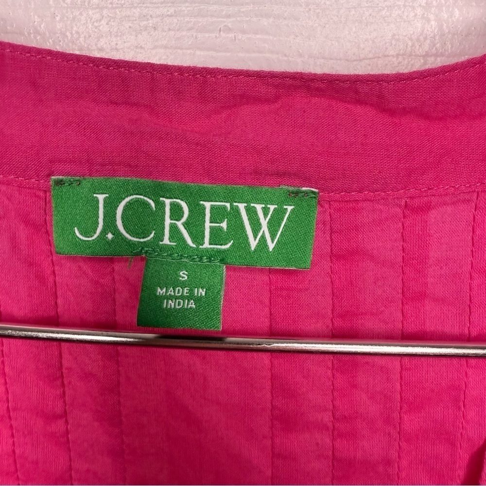 J. Crew Pink Women's Dress Sheer 100% Cotton Size Small GUC - Picture 3 of 7